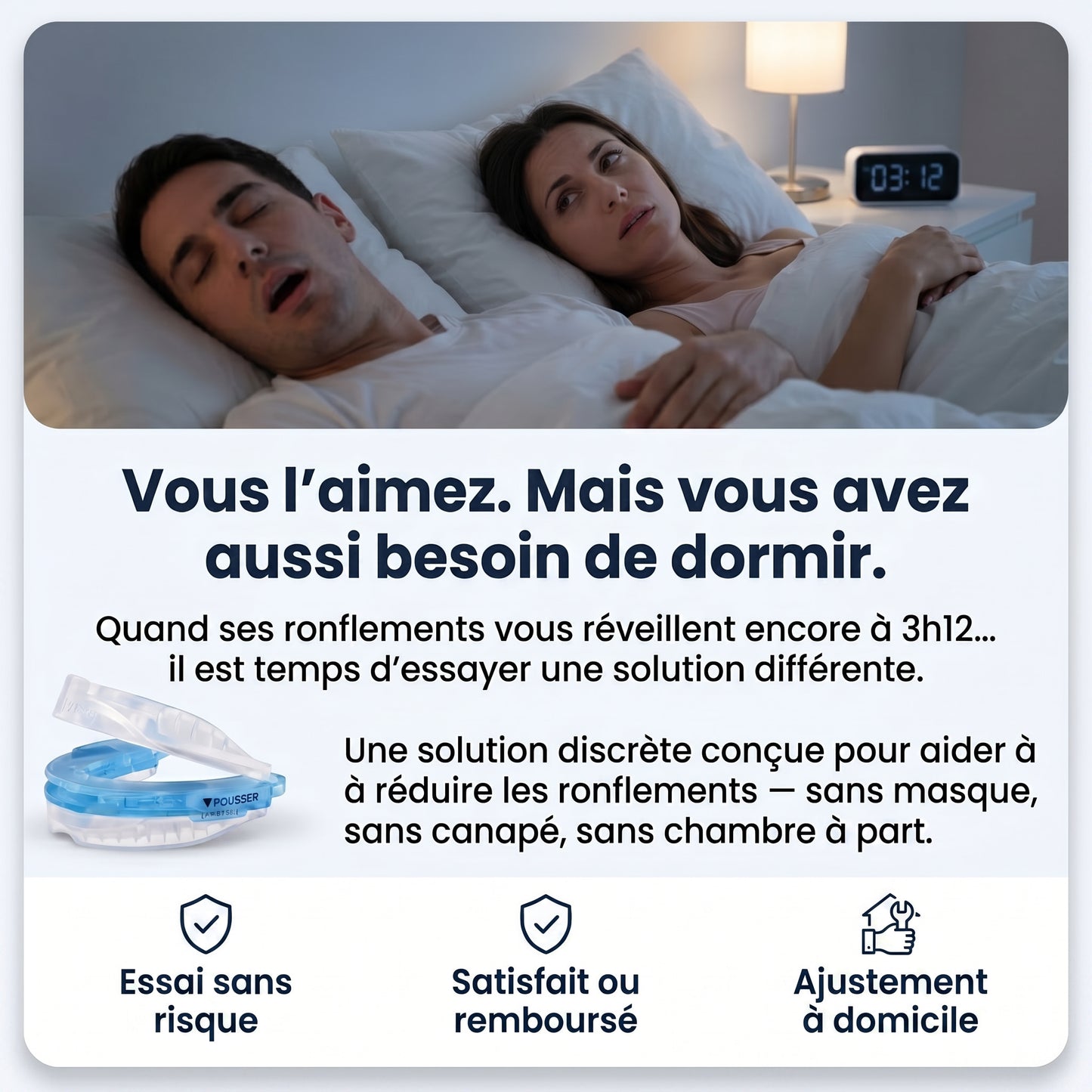 Inblair – Gouttière anti-ronflement ajustable