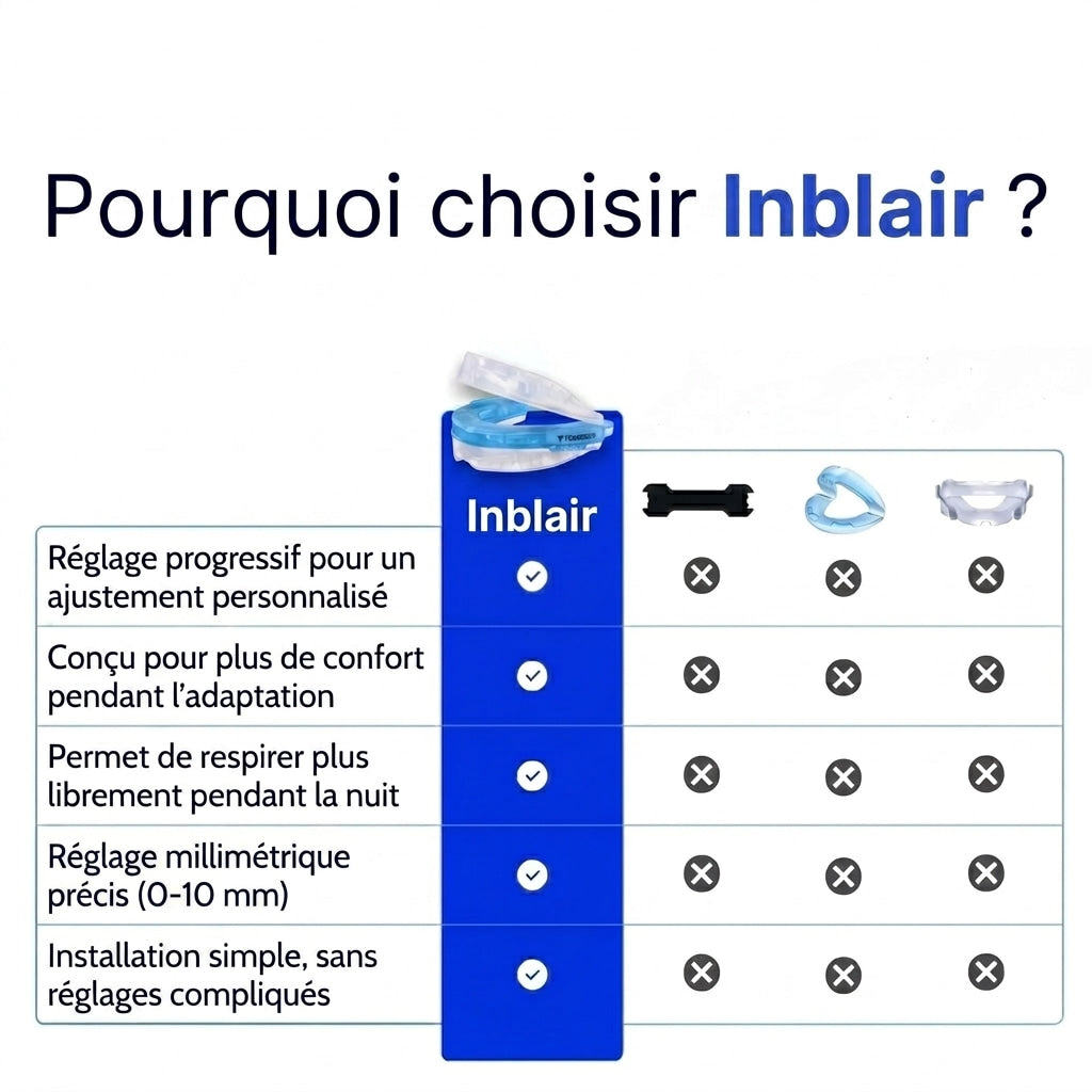Inblair – Gouttière anti-ronflement ajustable