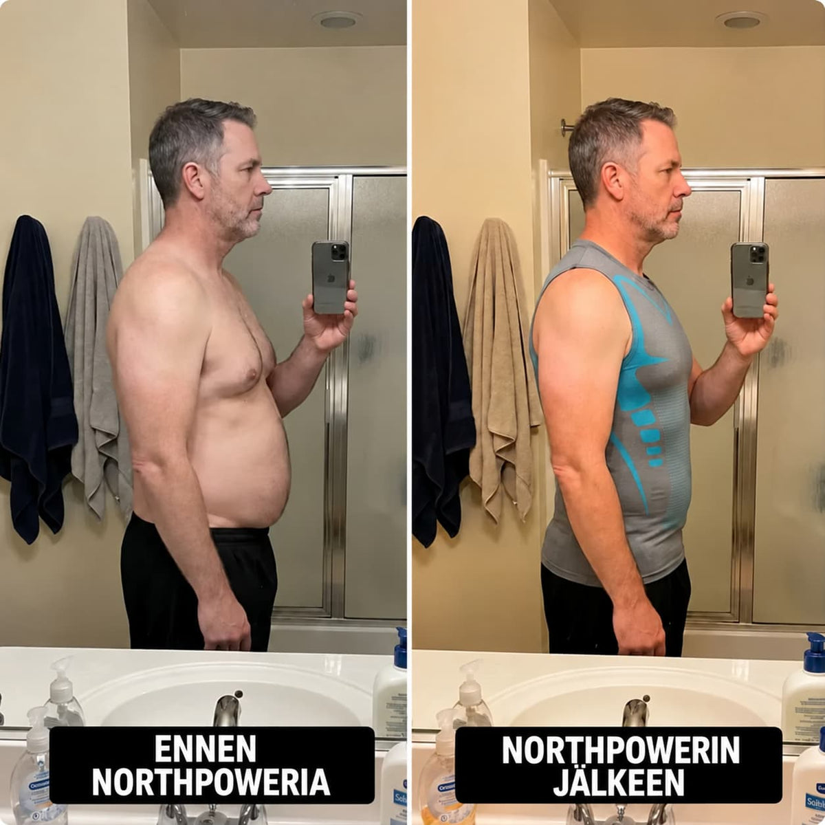 NorthPower V-pääntie | Saa vatsasi näyttämään pienemmältä