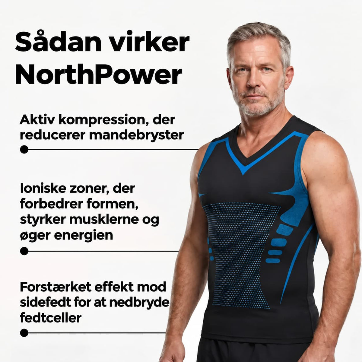 NorthPower V-hals | Få maven til at syne mindre