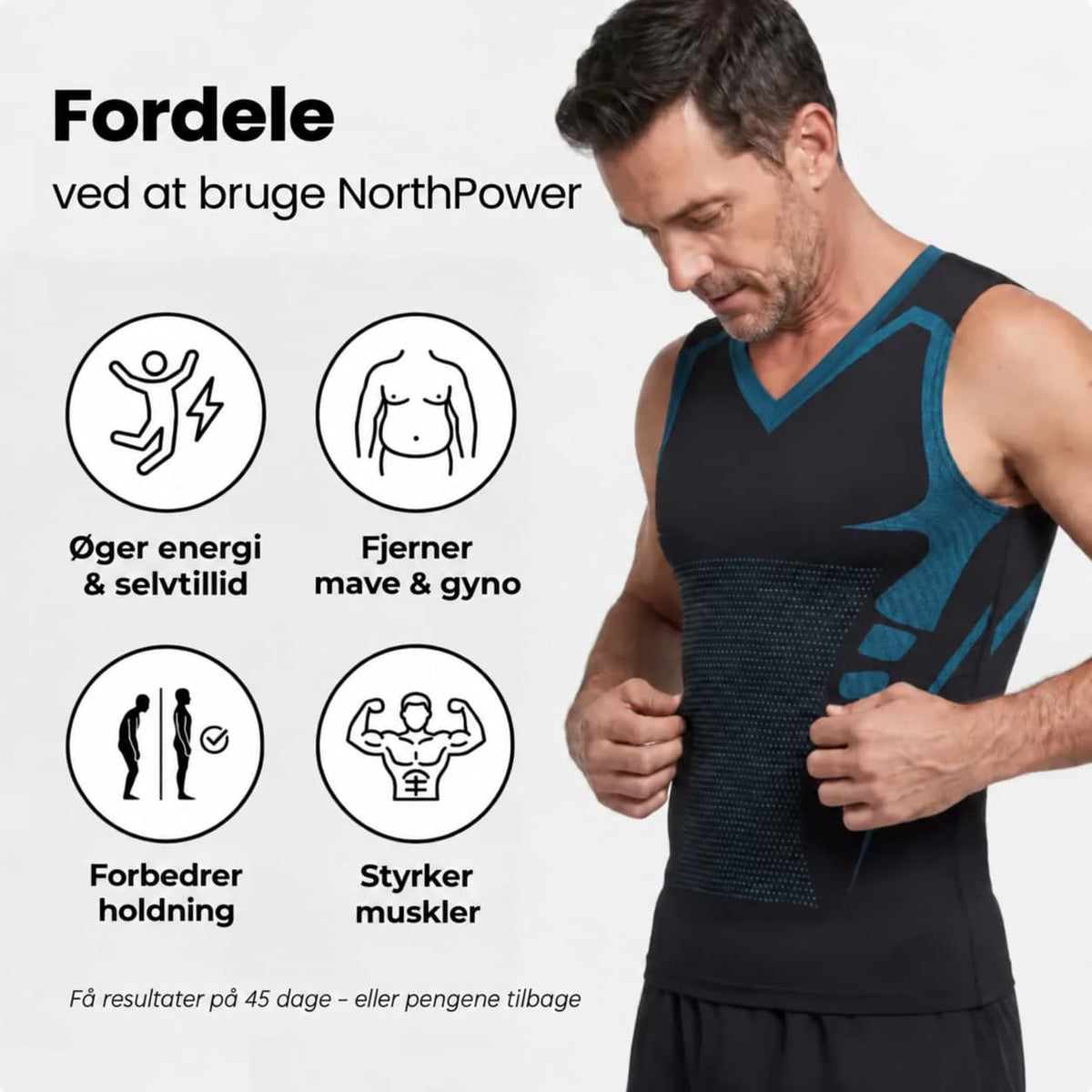 NorthPower V-hals | Få maven til at syne mindre