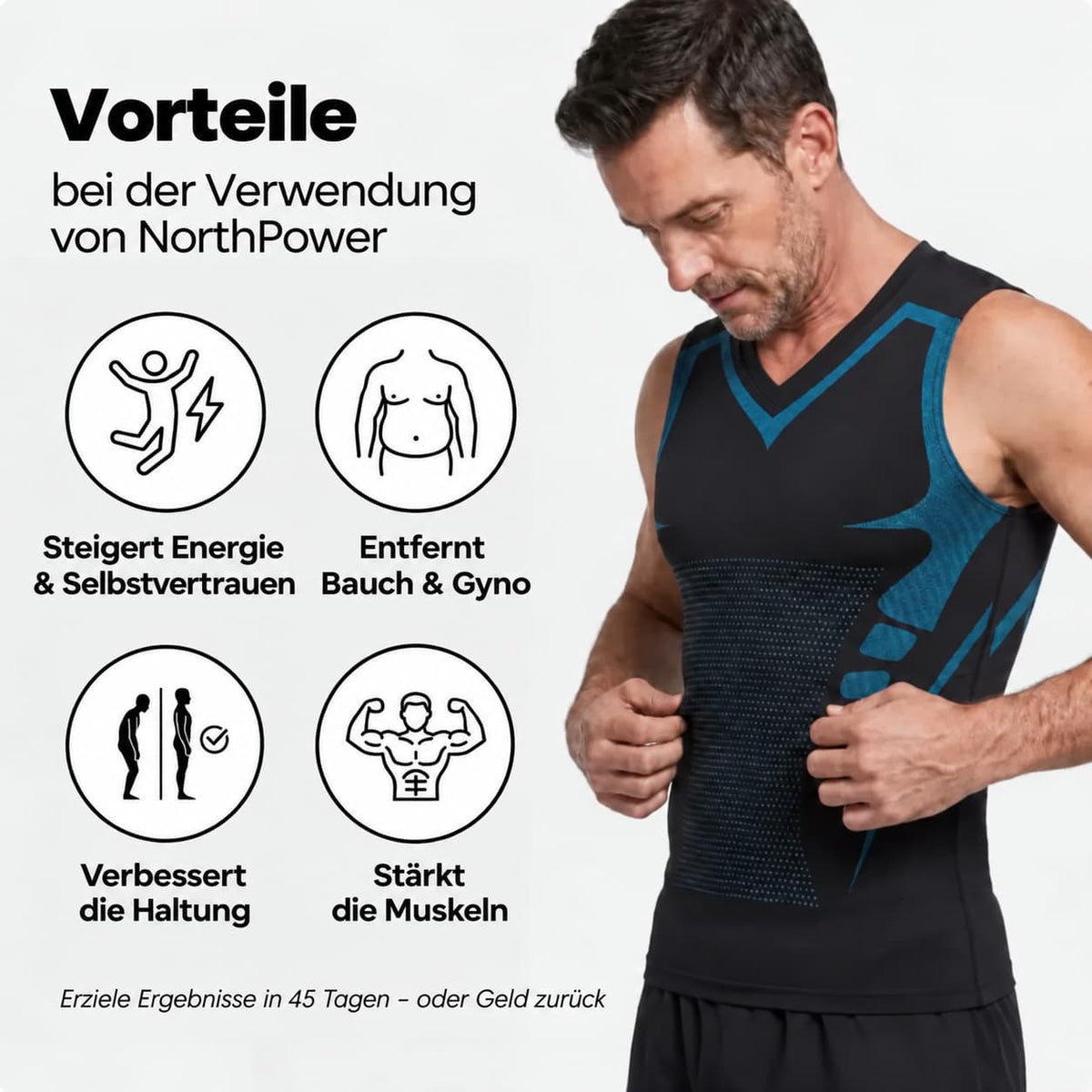 NorthPower V-Ausschnitt | Lass deinen Bauch schlanker aussehen